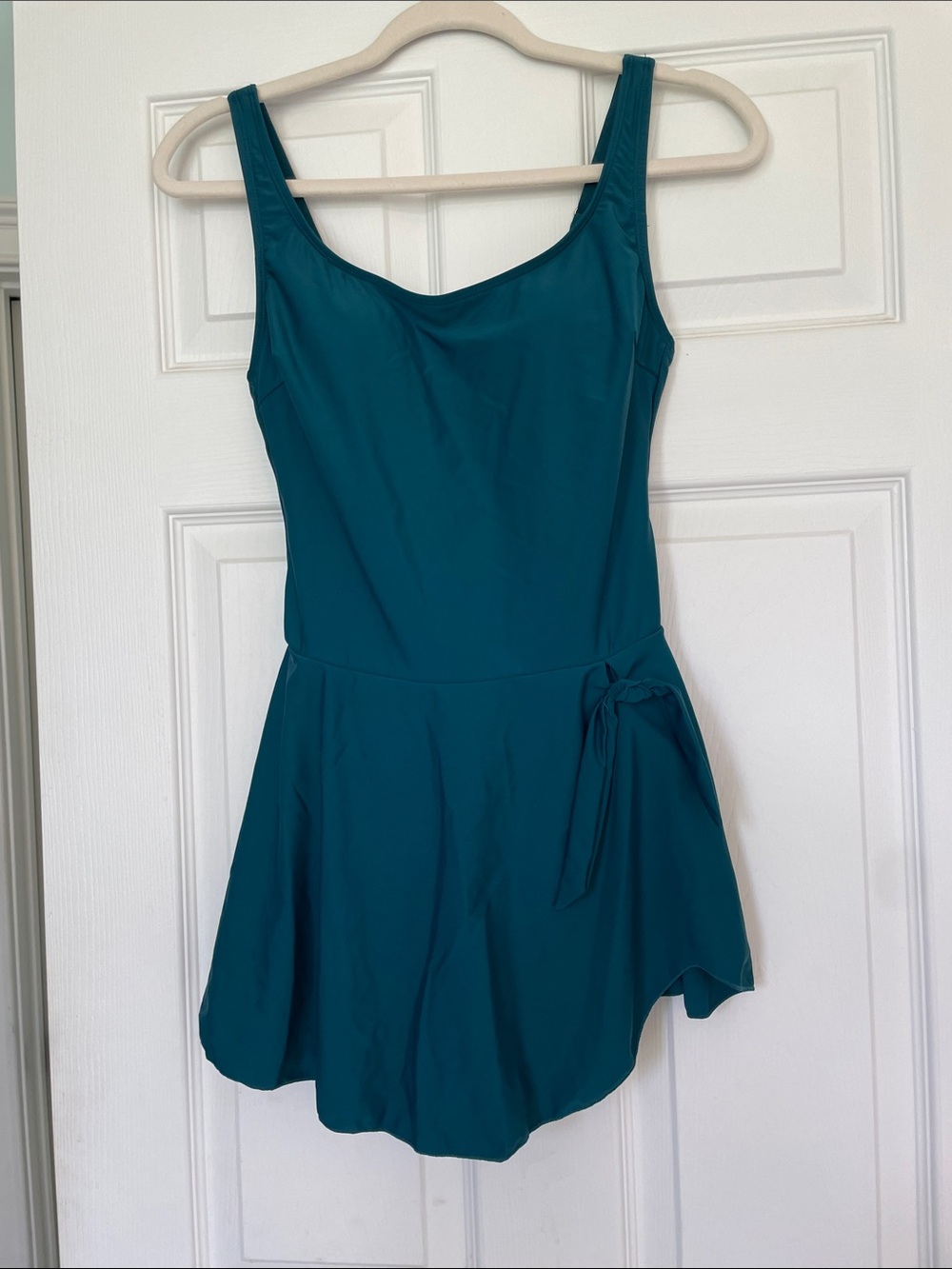 NWT Teal One-Piece Swimsuit with Skirted Hem S